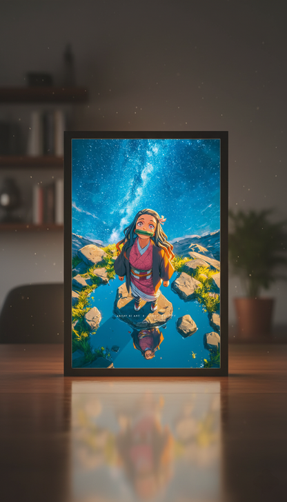 Nezuko wall art light