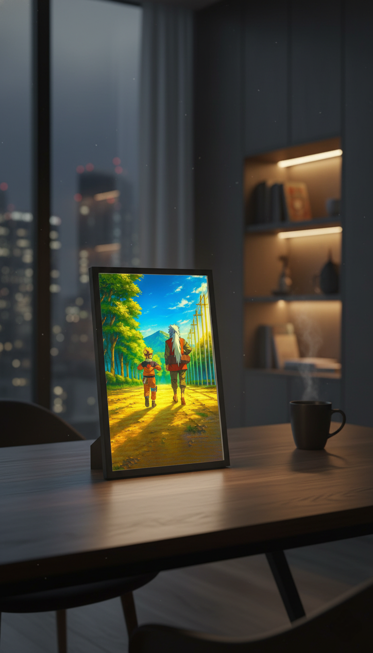 Naruto & jiraya wall art light